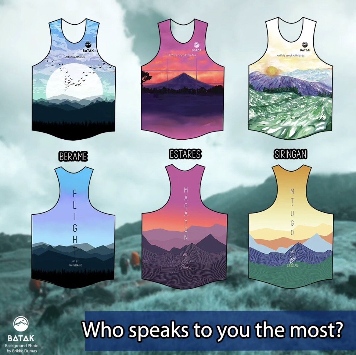 BATAK artist series running singlets